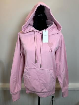 A*MI HOODIE EMBROIDERED - PINK