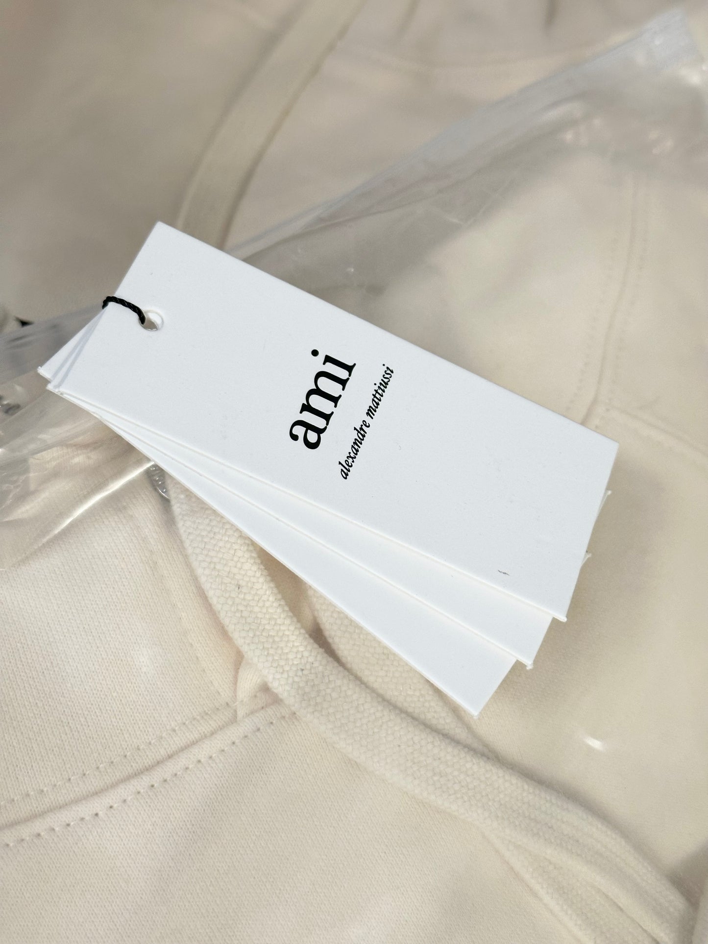 A*MI HOODIE EMBROIDERED - CREAM