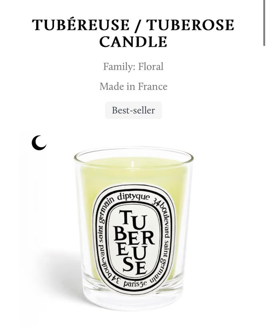 DIPTYQUE CANDLE - TUBEREUSE